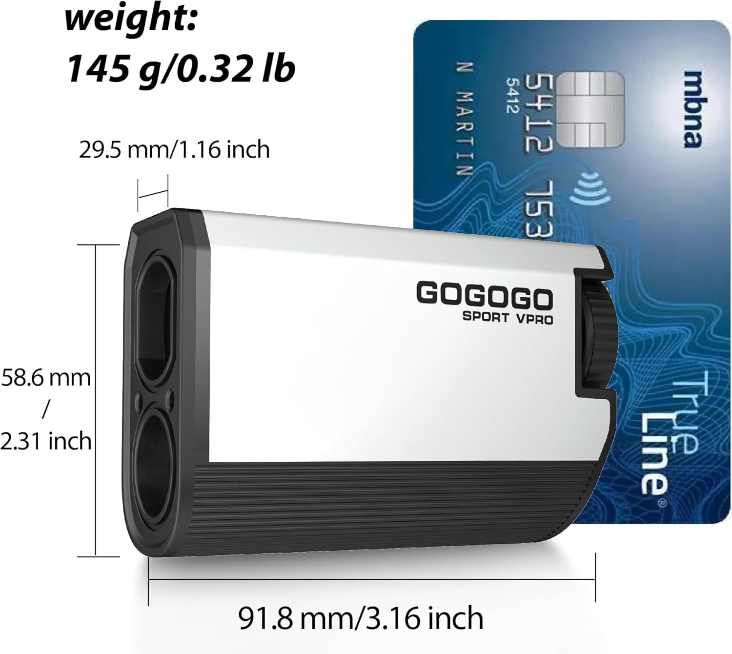 GOGOGO SPORT VPRO Pochet Rangefinder for Golf and Hunting, 1200 Yards Range Finder for Disc Golf