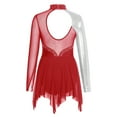 thumbnail image 3 of YONGHS Kids Girls Long Sleeve Gymanstic Leotard Figure Ice Skating Dress, 3 of 5