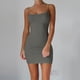 thumbnail image 2 of Vestido mini de mujer con hombros descubiertos y mangas de malla - Ajustado y sexy - Cremallera lateral - Tallas XS-XL, 2 of 5