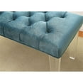 thumbnail image 3 of Furniture of America Eliza Contemporary Fabric Bench with Acrylic Legs in Blue, 3 of 4