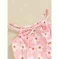 thumbnail image 5 of Bagilaanoe Newborn Baby Girl Rompers Floral Print Sleeveless Bodysuits 3M 6M 9M 12M 18M Infant Casual One Piece Short Jumpsuit, 5 of 7