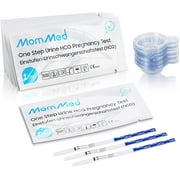 Mommed Pregnancy Test Strips, Home Pregnancy Test Kits with Bonus 55-Piece Urine Cups
