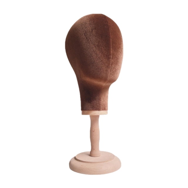 Cabeza de maniquí, soporte de exhibición de postizos, mesa portátil, base de madera multiusos para salón, barbería, formación de peluqueros, hogar. marrón