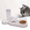 thumbnail image 3 of Cuenco Inclinado para Comida de Gatos, para Mascotas con Dispensador Automático de Agua, Botella de Agua Desmontable para Alimentación de Cac Gris Gloria comedero para gatos, 3 of 8