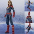 thumbnail image 5 of Figura de anime de superhéroes de Marvel de 15 cm, figura de acción de Capitán Marvel SHF, estatua de PVC, modelo de muñecas, adornos coleccionables, juguetes de regalo, 5 of 5