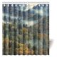 thumbnail image 1 of ABPHQTO Cortina de ducha de bosque natural Abetos en el prado entre montañas con bosque de coníferas en la niebla antes del amanecer Cortina de ducha 160x180 cm, 1 of 2