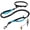Blue, variant on JoyPetto Hands-Free Dog Leash Waist Belt for Small/Medium Dogs - 28"-47" Adjustable, 2 Handle, Bungee Dog Leash with Reflective - Blue