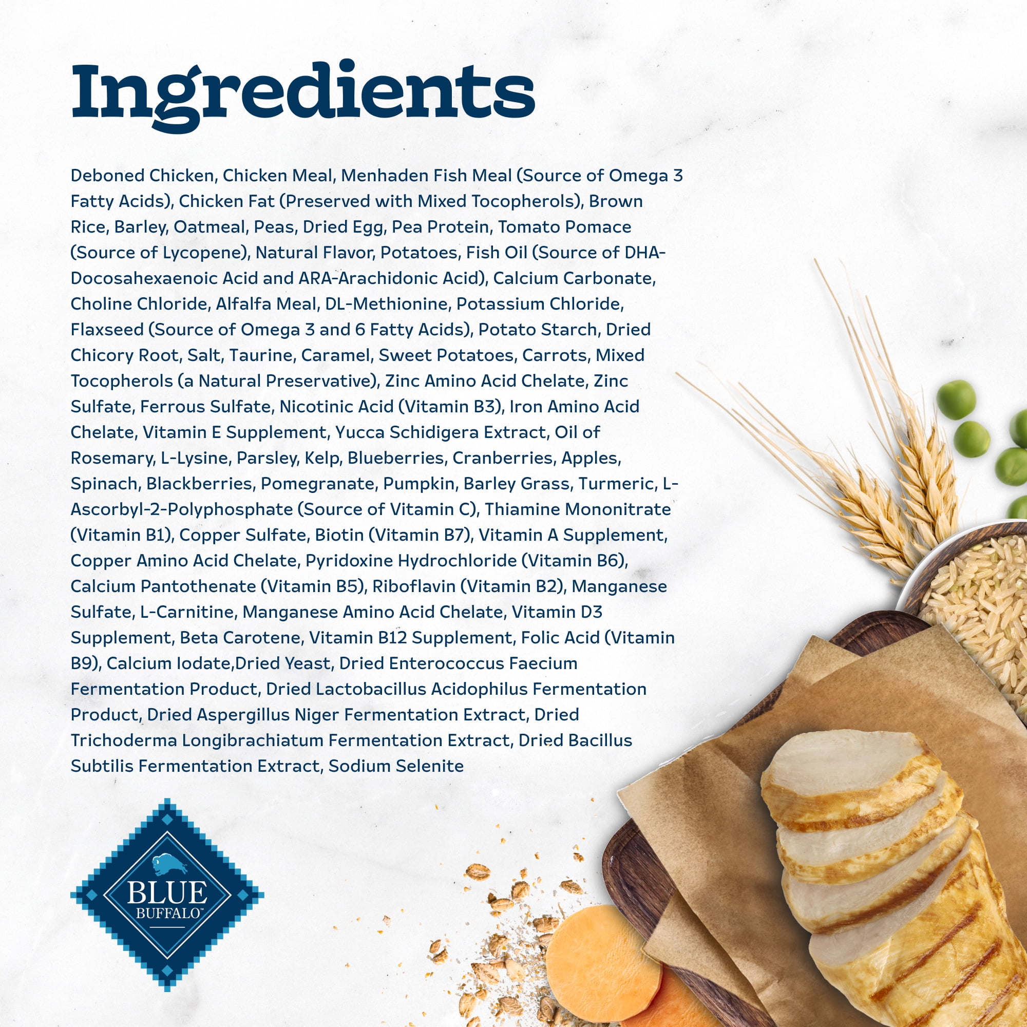 Nourriture sèche naturelle pour chatons Blue Buffalo Tastefuls, recette au poulet et riz brun 0,9kg