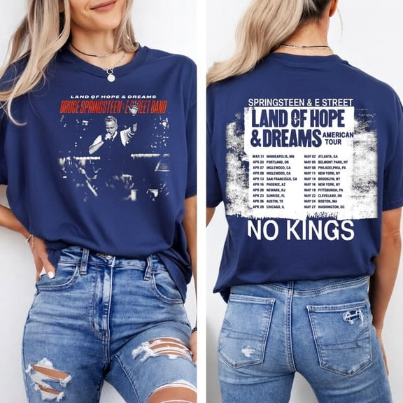 Bruce Springsteen E Street Band Land of Hope Dreams Tour 2026 Inspired T-shirt Sizes S-5XL