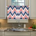 thumbnail image 2 of Yayeee Kitchen Curtains Tier Pair Light Filtering 27"x24" Rod Pocket Short Cafe Window Panel, White Geometric, 2 of 7