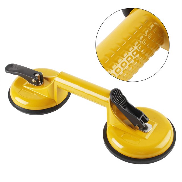 2x ventosa vacía chupete de vidrio aspiradora de goma pala de aluminio máx. 100kg amarillo