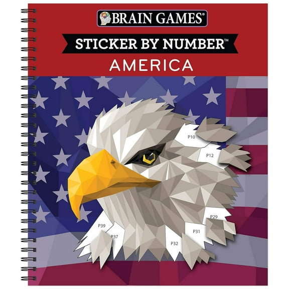 Brain Games - Sticker by Number: America (28 Images to Sticker)