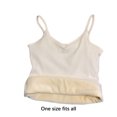 thumbnail image 4 of Jumpingount Ropa interior de mujer sin mangas Color sólido chaleco invierno clima frío térmico básico Top Base ropa más cálida cuello en V Prendas para la parte del cuerpo Blanco Tamaño libre, 4 of 6