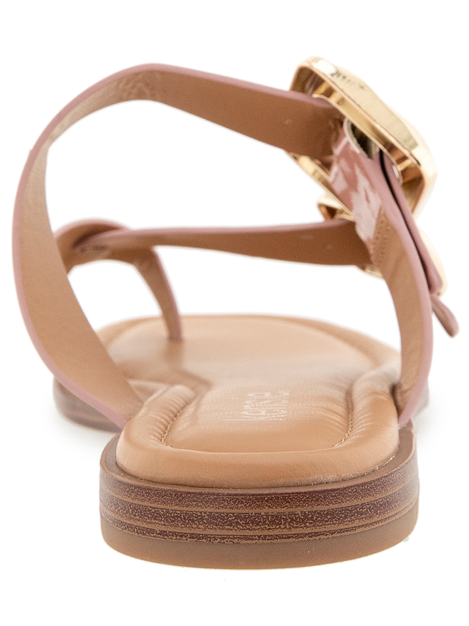 Kensie Women's Riri Crossover Flat Buckle Sandal