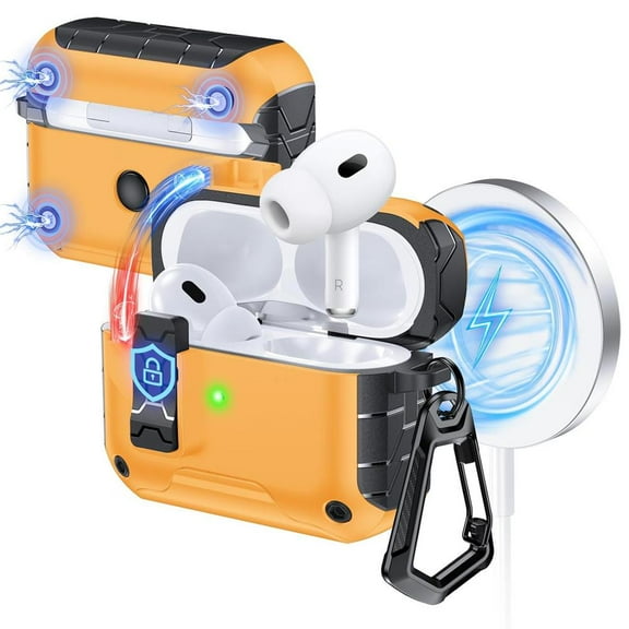 KRONDO Earphone Case With Secure Lock for AirPods Pro 3 Shockproof Protection for AirPods Cover Accessories Pro 3