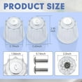 thumbnail image 6 of 3Pcs Shower Knob Replacements, Universal Clear Acrylic Hot/Cold/Diverter Shower Knobs Compatible with Price Pfister Contessa & Windsor Bathtub Shower Faucet Handle (Novelty Style), 6 of 6