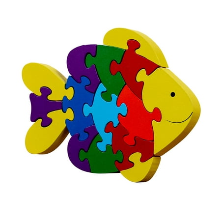 veZve Wooden Jigsaw Puzzle for Toddlers Kids 5 to 7 Years Old Boys Girls Toy, Fish