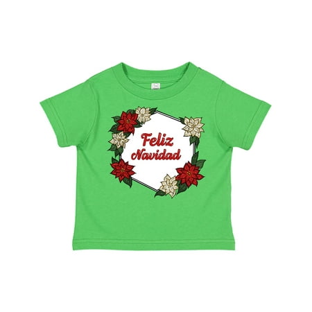 

Inktastic Feliz Navidad Poinsettia Gift Toddler Boy or Toddler Girl T-Shirt