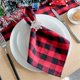 thumbnail image 3 of 6Pcs Check Collection, Classic Farmhouse Tabletop Set, Napkin Set, 3 Red and 3 White, 3 of 5