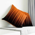 thumbnail image 3 of Burnt Orange Black Ombre Pillow Covers 20x20 Inch Decorative Throw Pillow Cover, Modern Abstract Striped Gradient Sofa Pillowcases Accent Cushion Case Home Decor Bedroom Living Room, 3 of 6