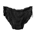 thumbnail image 2 of Aayomet Underwear for Women Womens Love Lace Panties Summer Thin Japanese Girls Mid Waist Pure Cotton Inner Crotch,Black L, 2 of 3