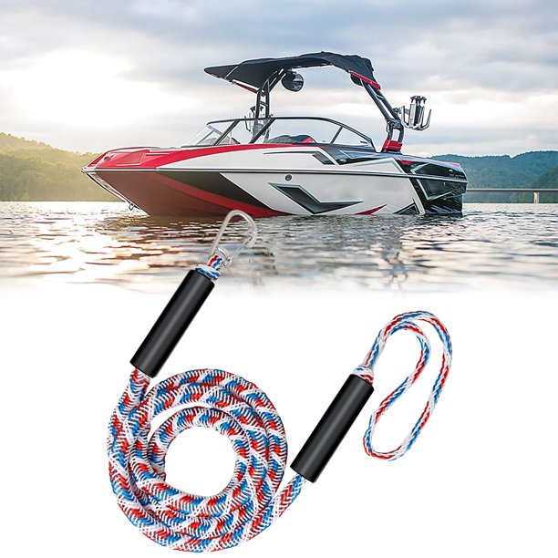 Cuerda elástica para muelle de barco, cuerda elástica para barcos, accesorios para Kayak (azul + rojo)