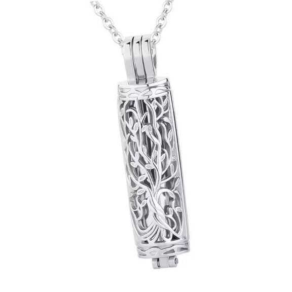 Memorial Necklace Ashes Container Locket Cremation Neck Jewelry for Ashes/Hair Elegant Locket Necklace for Women Men