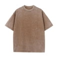 thumbnail image 1 of Pure Cotton American Style Retro Fashion Brand Washed Old T-shirt Oversize Shoulder Round Neck Short Sleeve, 1 of 4