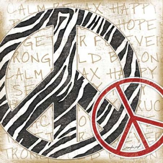 Peace Zebra Canvas