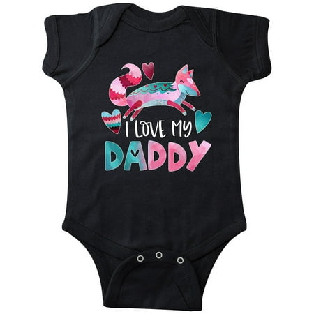 

Inktastic I Love My Daddy Pink and Blue Fox with Hearts Gift Baby Boy or Baby Girl Bodysuit
