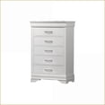thumbnail image 3 of Chests & Wardrobes: Contemporary White 5-Drawer Chest | Solid Wood Frame | White Color, 3 of 6