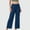 Navy, variant on BRGZLK Women's Palazzo Pants Elastic Waistband Adjustable Lace Up Pocket Solid Color Pants Flowy Travel Wide Leg Pants 2026 Casual Summer Loose Beach Lounge