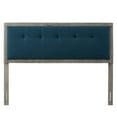 thumbnail image 3 of Tufted Headboard, King Size, Wood, Fabric, Grey Gray Navy Blue, Modern Contemporary Urban Design, Bedroom Master Guest Suite, 3 of 9
