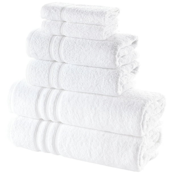Hammam Linen White 6 Pack Bath Linen Sets for Bathroom Original Turkish