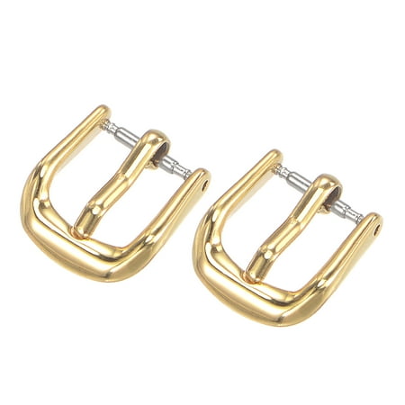 

Uxcell Watch 316 Stainless Steel Polished PVD Buckle Gold Tone for 10mm Width Watch Bands 2 Pack