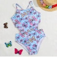thumbnail image 5 of Shadoumai Girls Swimsuit One Piece Size 10 Cut Out Tankini Sets Quick Drying Tropical Print Girls Bathing Suit Spaghetti Strap Swimwear Shorts and Skirt, 5 of 8