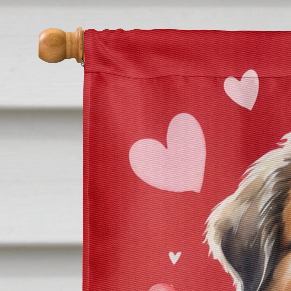 Leonberger My Valentine House Flag 28 in x 40 in