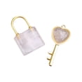 thumbnail image 2 of Conjunto de colgante de collar con candado para parejas Sunnimix blanco, 2 of 8