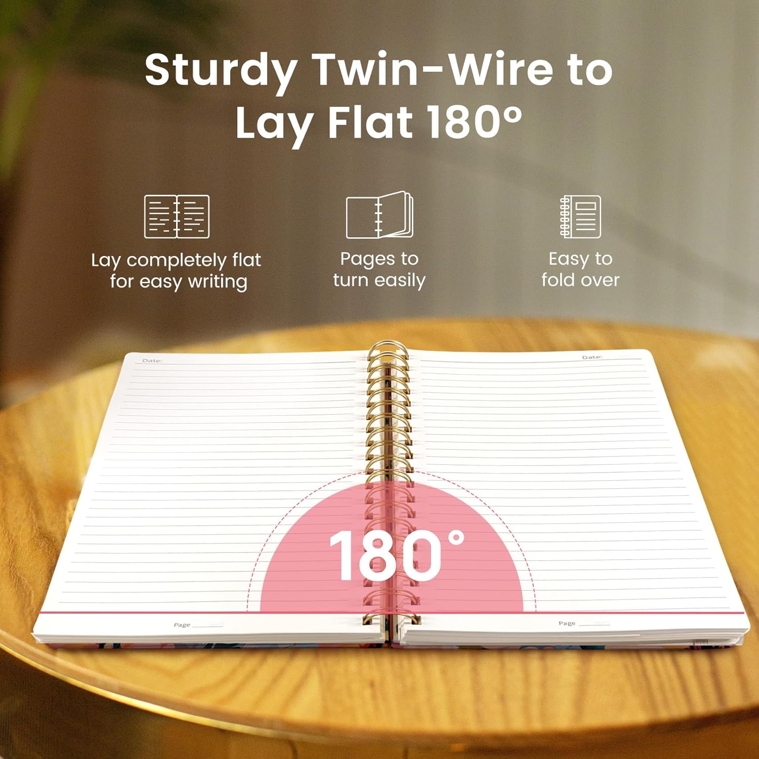General Lined Spiral Notebook Journal for Work, 300 Pages Thick B5 (7.1"x10") College Ruled Journal for Women & Writing, Hardcover Notebook for Note Taking, Perfect for Office Home School,
