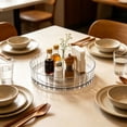 thumbnail image 6 of Clear Rotating Organizer Tray, Plastic Lazy Susan for Kitchen Spices and Bathroom Cosmetics, 6 of 6