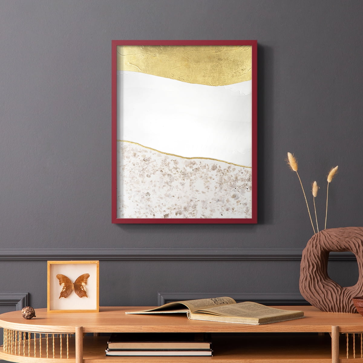 Whitestone I Framed Print in Red Solid Wood 11 x 14 Framed Print