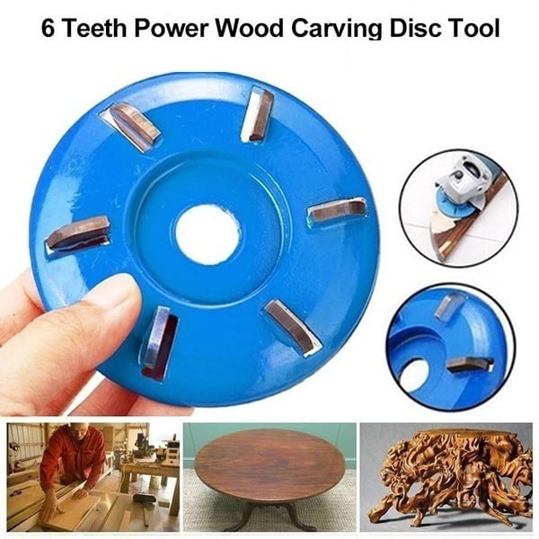 6 Teeth Wood Working Arc Disc Milling Cutter Tool For 16mm Aperture Angle Grider 