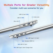 17.3Laptop-Computer 16GB RAM 1TB SSD 2025 Newest Student-Laptop Intel Pentium 6 Cores i3-1215U(Up to 4.40 GHz)) Business-Laptop with Backlit Keyboard Fingerprint ,Silver