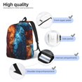 thumbnail image 3 of Fotbe Red And Blue Fire Lion Mochila de Lona con Estampado, Mochila Duradera, Mochila Versátil de Alta Calidad, Mochila Compacta Vintage-Small, 3 of 5