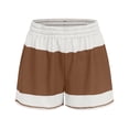 thumbnail image 7 of vigerkar Womens 2 Piece Outfits Summer Striped Workout Set Oversized Matching Lounge Sets Two Piece Short Set Brown, S, 7 of 7
