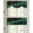 thumbnail image 6 of Tie Up Valance Curtain for Kitchen,Green Marble Stripes Gold Foil Rod Pocket Short Curtains Adjustable Tie-Up Shade Valances,Abstract Geometric Window Treatment for Bathroom Living Room Bedroom, 6 of 8