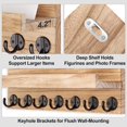 thumbnail image 3 of Portallaves Montado en Pared Lwenki para Entrada con 7 Ganchos de Madera, 3 of 6
