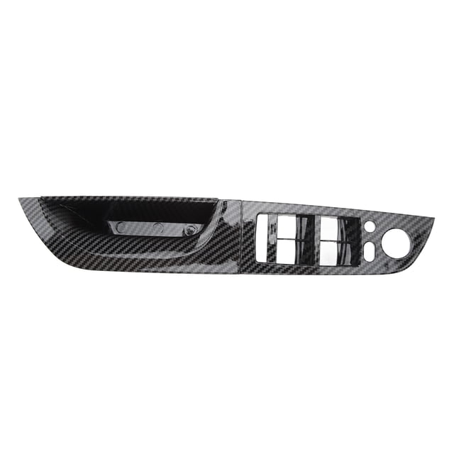 Interior Door Armrest Handle, Durable Easy To Install Scratch Resistant Driver Side Window Switch Panel for 3 Series E90 2009 To 2011 Black,Beige,Carbon Fiber Style