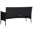 thumbnail image 5 of vidaXL 5 Piece Poly Rattan Outdoor Dining Sets with 3-Seater Sofa and 2-Seater Sofa, Black / Cream White, 5 of 12