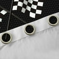 thumbnail image 4 of Homewish Sports Car Black Out Curtains,Classic Racing Flag Curtains Pack of 2 (42x63 Each),White Black Yellow Bedroom Curtains For Boys,Super Cozy Room Decor, 4 of 6